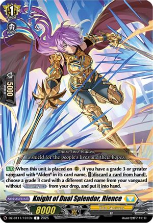 Knight of Dual Splendor, Rience (DZ-BT11/101EN) - DZ-BT11: Symphony of Might & Bloom