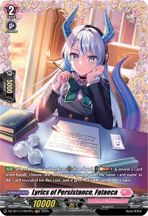 Lyrics of Persistance, Fataeca (FR) (DZ-BT11/FR47EN) - DZ-BT11: Symphony of Might & Bloom