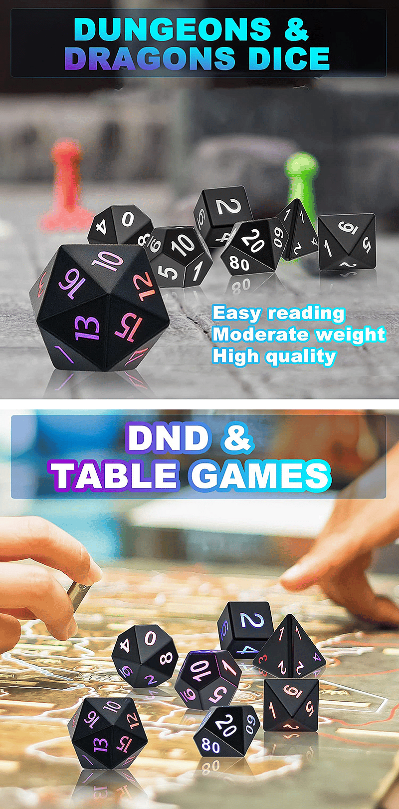 LED Dice Set (7) - Gen 2 Standard