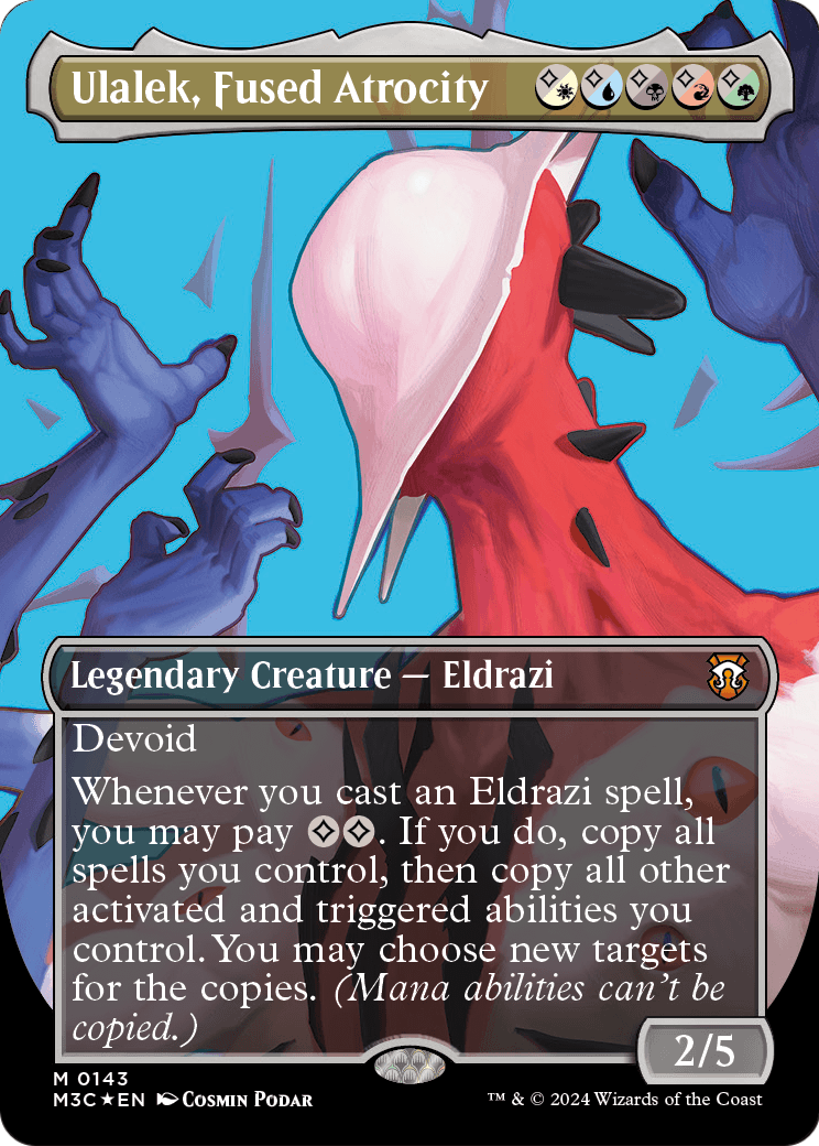 Ulalek, Fused Atrocity (Borderless) (Ripple Foil) (M3C-143) - Modern Horizons 3 Commander Foil
