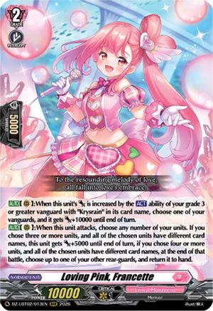 Loving Pink, Francette (DZ-LBT02/013EN) - DZ-LBT02: Lyrical Monasterio Season of Wonders