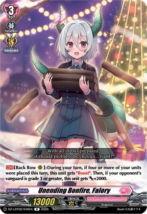 Unending Bonfire, Falory (DZ-LBT02/046EN) - DZ-LBT02: Lyrical Monasterio Season of Wonders