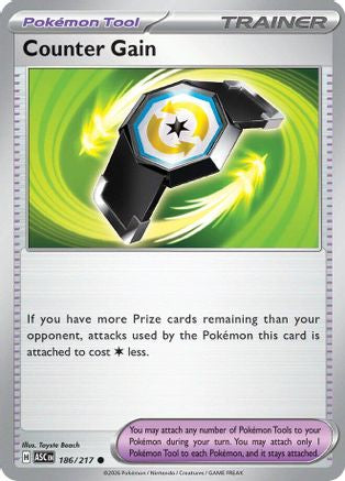 Counter Gain 186/217  - Reverse Holofoil ME Ascended Heroes - Common
