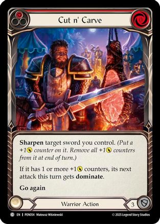 Cut N Carve (Red) (PEN054) - Compendium of Rathe Rainbow Foil