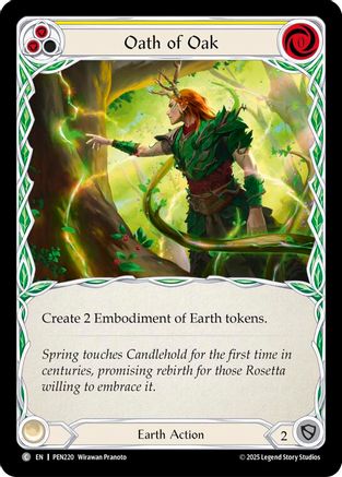 Oath Of Oak (Yellow) (PEN220) - Compendium of Rathe Rainbow Foil