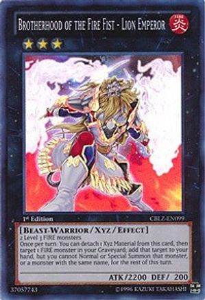 Brotherhood of the Fire Fist - Lion Emperor (CBLZ-EN099) - Cosmo Blazer 1st Edition