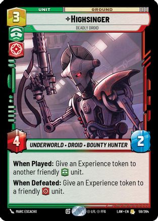 Highsinger - Deadly Droid (59/264) - A Lawless Time