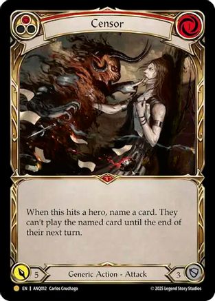 Censor (Red) (ANQ012) (ANQ012) - Compendium of Rathe - Antiquity Pack Rainbow Foil