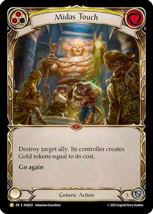 Midas Touch (Yellow) (ANQ021) (ANQ021) - Compendium of Rathe - Antiquity Pack Rainbow Foil