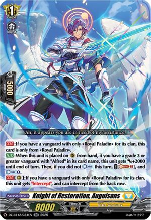 Knight of Restoration, Auguisans (DZ-BT12/034EN) - DZ-BT12: Chasm of Lost Souls