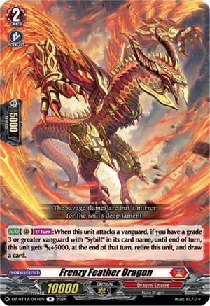 Frenzy Feather Dragon (DZ-BT12/044EN) - DZ-BT12: Chasm of Lost Souls