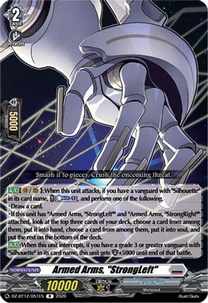 Armed Arms, "StrongLeft" (DZ-BT12/051EN) - DZ-BT12: Chasm of Lost Souls