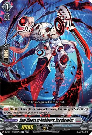 Dual Blades of Ambiguity, Decoheraise (DZ-BT12/053EN) - DZ-BT12: Chasm of Lost Souls