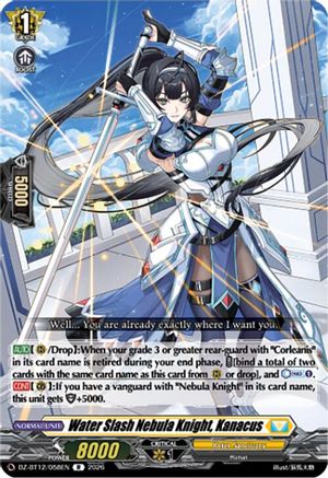 Water Slash Nebula Knight, Kanacus (DZ-BT12/058EN) - DZ-BT12: Chasm of Lost Souls