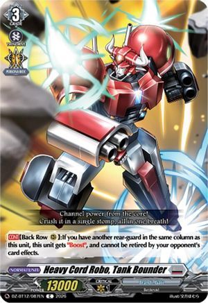 Heavy Cord Robo, Tank Bounder (DZ-BT12/087EN) - DZ-BT12: Chasm of Lost Souls