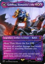 Goldbug, Humanity's Ally (Shattered Glass) (BOT-025) - Transformers: (shatteredglass, convertdfc) (Borderless) Foil