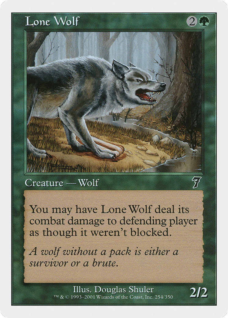 Lone Wolf (7ED-254) - 7th Edition Foil