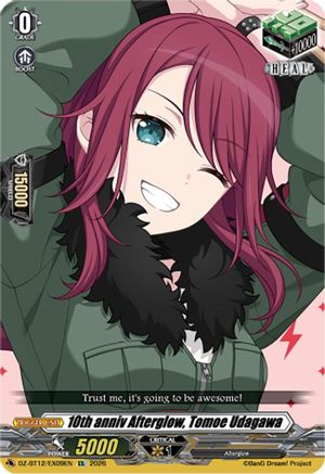10th anniv Afterglow, Tomoe Udagawa (DZ-BT12/EX09EN) - DZ-BT12: Chasm of Lost Souls