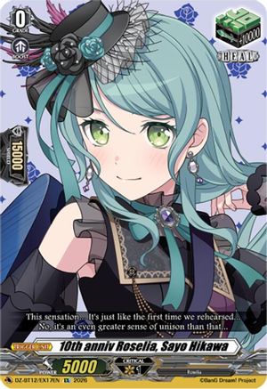 10th anniv Roselia, Sayo Hikawa (DZ-BT12/EX17EN) - DZ-BT12: Chasm of Lost Souls