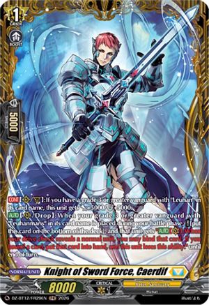 Knight of Sword Force, Caerdif (FR) (DZ-BT12/FR29EN) - DZ-BT12: Chasm of Lost Souls