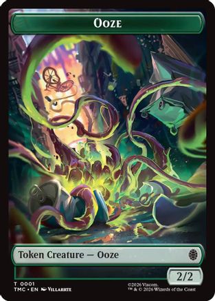 Ooze // Copy Double-Sided Token (TMC-1 // 1) - Commander: Teenage Mutant Ninja Turtles Foil