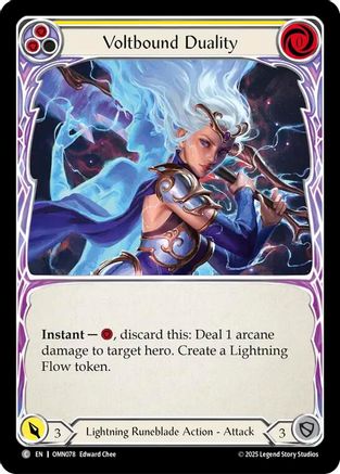 Voltbound Duality (Yellow) (OMN078) - Omens of the Third Age Rainbow Foil
