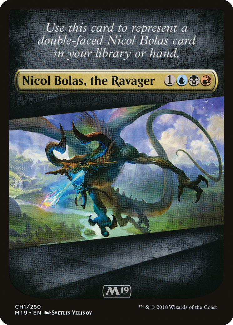 Checklist Card - Core Set 2019 (Nicol Bolas, the Ravager) [M19 - CH1]