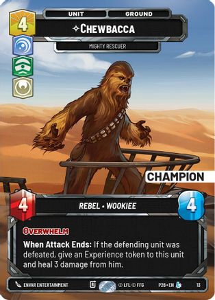 Chewbacca - Mighty Rescuer (Champion) (13) - Organized Play Promos Foil