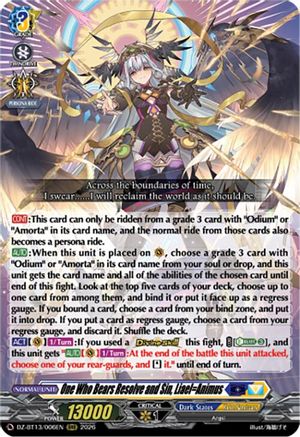 One Who Bears Resolve and Sin, Liael=Animus (DZ-BT13/006EN) - DZ-BT13: Parallactic Clash