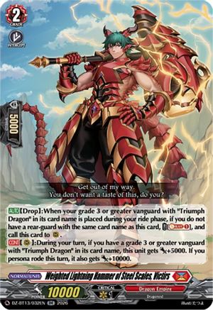 Weighted Lightning Hammer of Steel Scales, Victirs (DZ-BT13/032EN) - DZ-BT13: Parallactic Clash