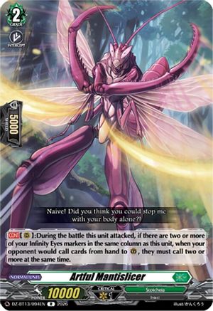 Artful Mantislicer (DZ-BT13/094EN) - DZ-BT13: Parallactic Clash