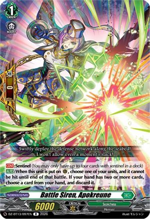 Battle Siren, Apokreune (DZ-BT13/097EN) - DZ-BT13: Parallactic Clash