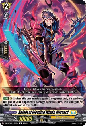 Knight of Bloodied Winds, Kilcoard (DZ-BT13/130EN) - DZ-BT13: Parallactic Clash