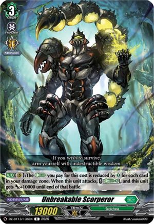 Unbreakable Scorperor (DZ-BT13/136EN) - DZ-BT13: Parallactic Clash