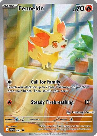 Fennekin 080  - Holofoil ME Mega Evolution Promo - Pokemon Center Promo