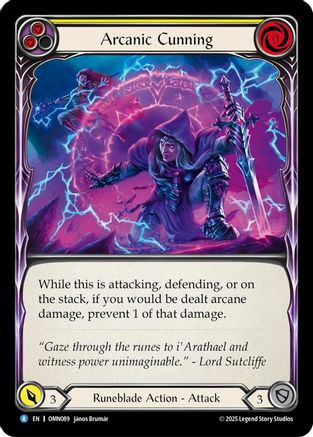 Arcanic Cunning (Yellow) (OMN089) - Omens of the Third Age Rainbow Foil