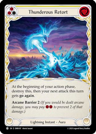 Thunderous Retort (Yellow) (OMN197) - Omens of the Third Age Rainbow Foil
