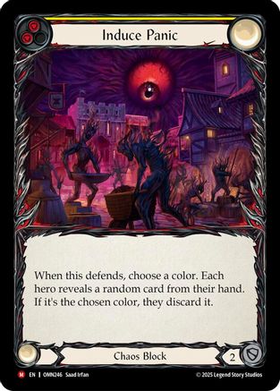 Induce Panic (Yellow) (OMN246) - Omens of the Third Age Rainbow Foil