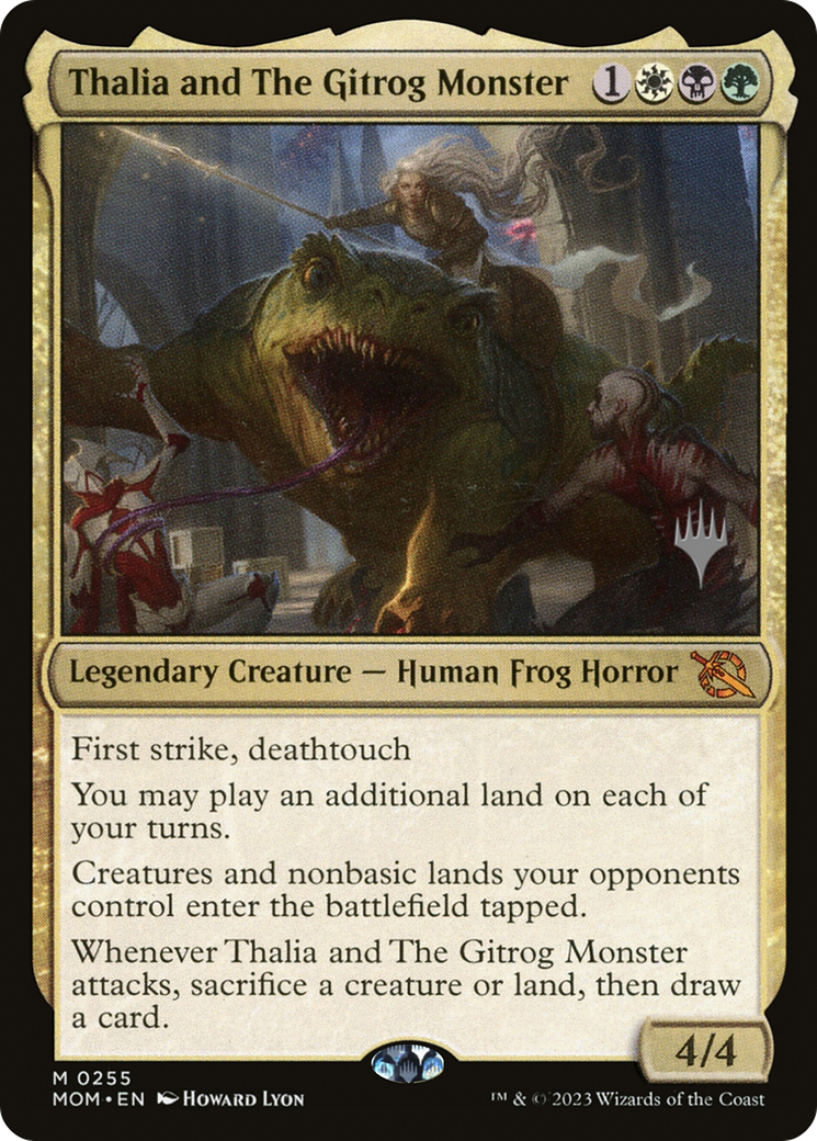 Thalia and The Gitrog Monster (PPMOM-255P) - March of the Machine Promos Foil