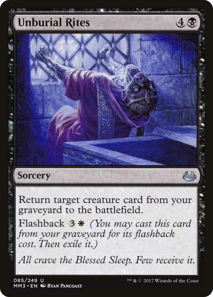 Unburial Rites (MM3-085) - Modern Masters 2017 Foil