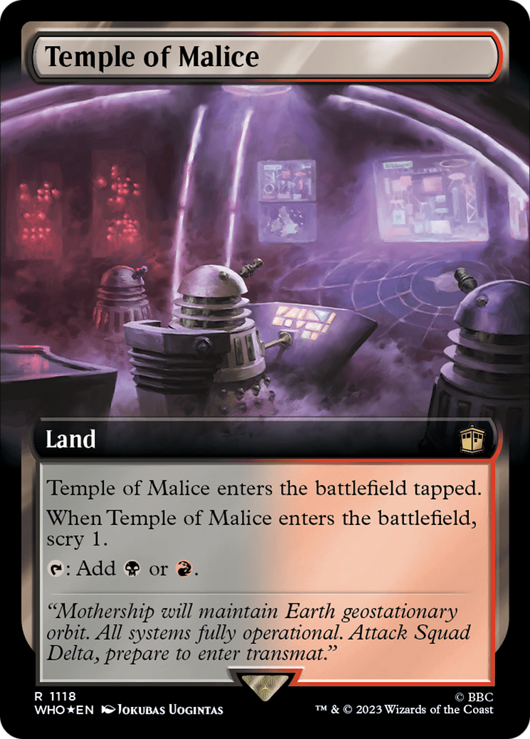 Temple of Malice (Extended Art) (Surge Foil) (WHO-1118) - Doctor Who: (Extended Art) Foil