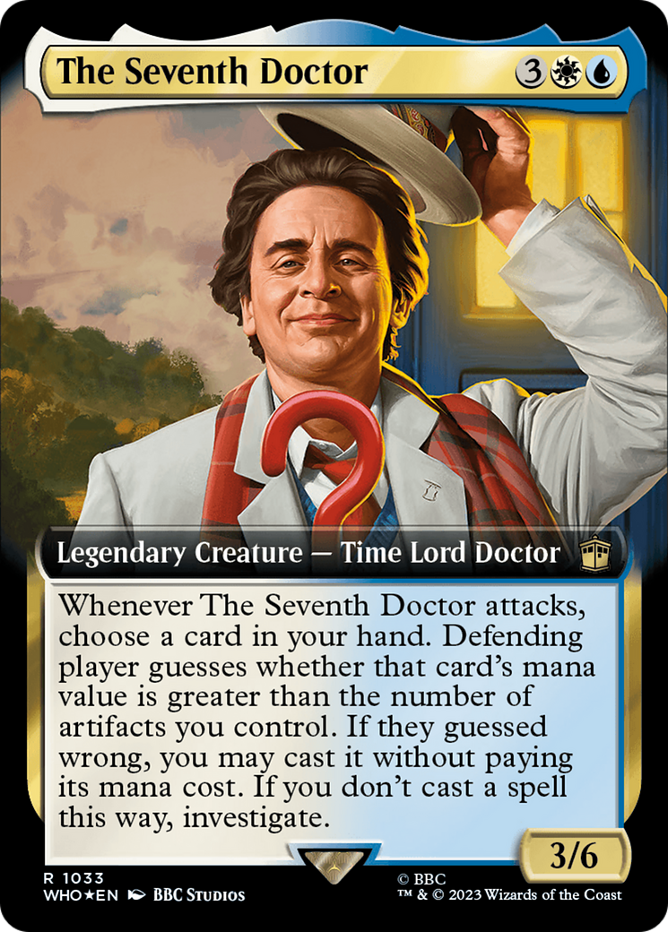 The Seventh Doctor (Extended Art) (Surge Foil) (WHO-1033) - Doctor Who: (Extended Art) Foil