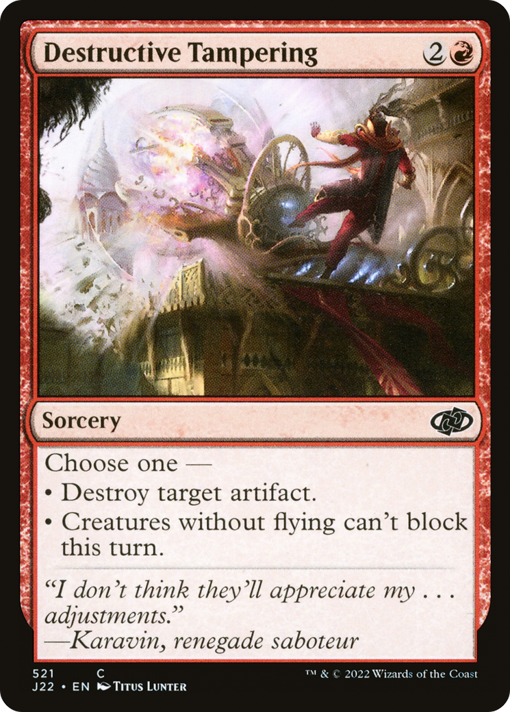 Destructive Tampering [J22 - 521]