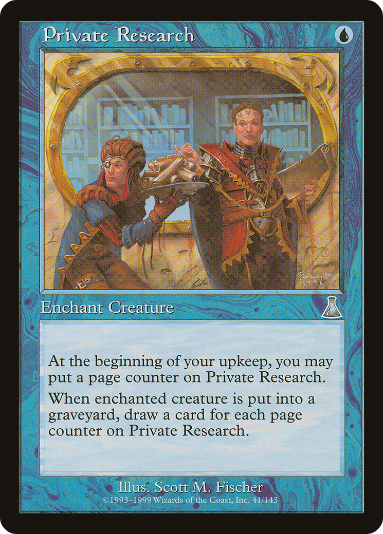 Private Research (UDS-041) - Urza's Destiny Foil