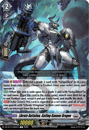Librate Battalion, Gatling Kanone Dragon (DZ-BT14/092EN) - DZ-BT14: Envoys of the Crimson Moon
