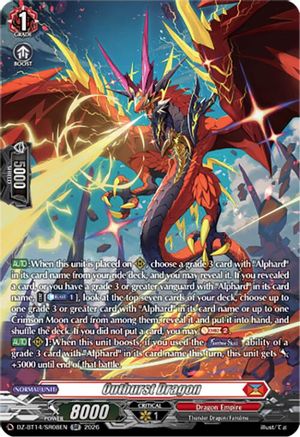 Outburst Dragon (SR) (DZ-BT14/SR08EN) - DZ-BT14: Envoys of the Crimson Moon