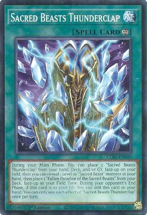 Sacred Beasts Thunderclap (CORI-EN049) - Chaos Origins 1st Edition