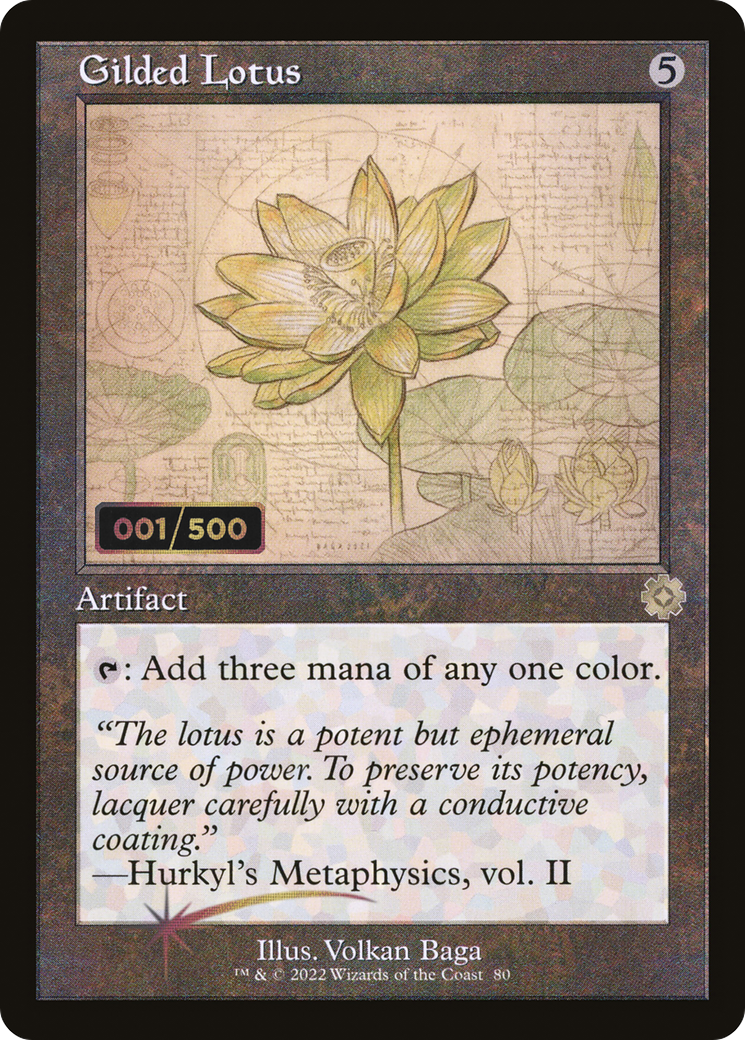 Gilded Lotus (Schematic) (Serial Numbered) (BRR-80Z) - The Brothers' War Retro Artifacts Foil