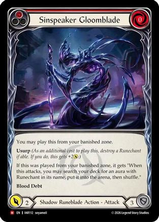 Sinspeaker Gloomblade (IAR112) - Usurp the Shadow Throne