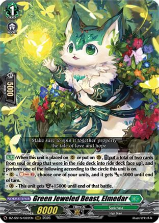 Green Jeweled Beast, Elmedar (DZ-SS15/022EN) - DZ-SS15: The Legendary Vanguards